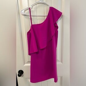 TCEC Pink One Shoulder Dress - Size Medium